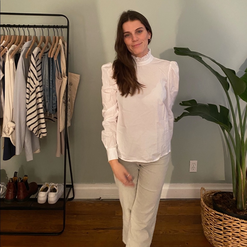Collared shirt with buttons down the back